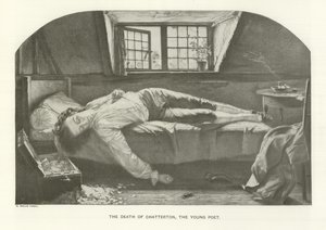 The Death of Chatterton, the Young Poet (gravyr) av Henry Wallis